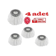 Safir Wermoplast Yedek Mikrofiber Vileda Mop Ucu Başlığı 4 Adet