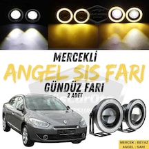 Renault Fluence 2009-2016 Uyumlu Üniversal Mercekli Angel Sis Farı Metal Su Geçirmez 76 Mm S Halkalı Gündüz Farı Sis Farı 57647381