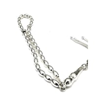 Omar Silver El İşi Telkari Gümüş Tesbih Oval Arpa 17.70 Gr