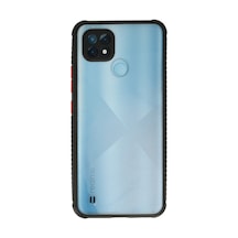 Realme C21 Kılıf Miami Şeffaf Silikon - Siyah Bz8683140221874