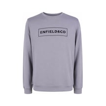 Trender Enjeksiyon Gri-beyaz Erkek Sweatshirt 2011 Gri - Beyaz