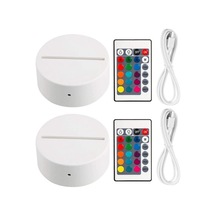 Goldenqian 3d Gece Led Işık Lamba Tabanı + Uzaktan Kumanda + Usb Kablosu, Akrilik Beyaz Için 16 Renk Işık Gösterisi Ekran Standı 0tjh0z Siyah