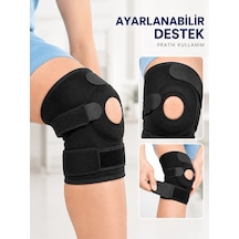 Trendexa Mey İthalat Ligamentli Diz Desteği Kısa Dizlik Ayarlanabilir Cırtlı Açık Patella Tasarım