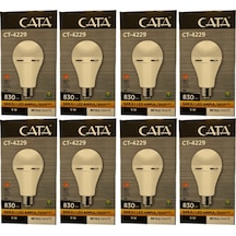 Cata Ct-4229 9w 6400k Beyaz Işık E27 Duylu Şarjlı Led Ampul 8 Adet