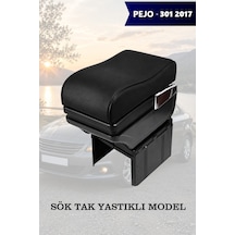 Pejo 301 2017 Uyumlu Kol Dayama Lüks Tip Siyah Renk Küllüklü Bardaklıklı