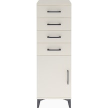 Arges Dolap Tek Raflı 4 Çekmeceli Tek Kapaklı 44x30x134 Aytaş... Aytaşı
