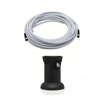 Usin Tekli Çıkış Çanak Uydu LNB + Uydu Kablosu 20 M + F Konnektör