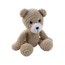 Bebegen Amigurumi Bej Renk Kadife Ayıcık Oyuncak Çok Renkli