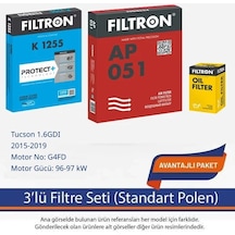 Netparset Hyundai Tucson 1.6gdı 2015-2019 Filtron 3'lü Filtre Seti-g4fd