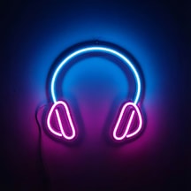 Kulaklık & Müzik Neon Led 3d Baskı Çok Renkli