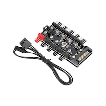 8849 10 Port Fan Sata Güç Switch Pwm Çoklayıcı, Sata 10 Port Soğutma Fan Splitter Hub, Pc Bilgisayar Soğutma Sistemi İçin Kullanılır. Sku: Smg8690010634801
