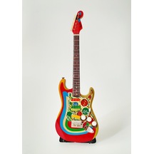 El Yapımı 1/4 Ölçek Minyatür Elektro Gitar Stratocaster Rocky