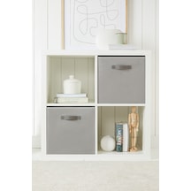 Ocean Home Textile 2'li Gri Renk Jüt Kutu Set 33x30x33 cm