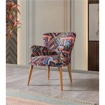 Azra Mobilya Çay Seti Tekli Koltuk, Berjer Salon, Balkon, Ofis, Bahçe Desenli