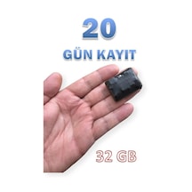 32 Gb Usb Ses Kayıt Dinleme Cihazı Tek Şarjla 20 Gün Kayıt Kulaklıkla Dinleme Uzun Süreli Kayıt