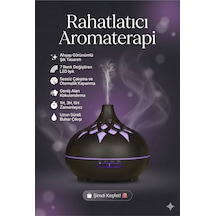 Büro Ev Ofis Hediyesi İçin 550ml 7led Işıklı Desenli Kumandalı Aroma Difüzör Nemlendirici