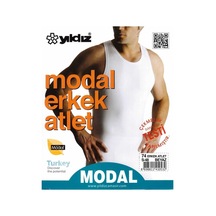 3'lü Siyah Erkek Modal Likralı Atlet 73 001