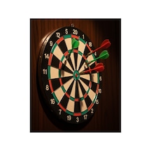 Kaliteli Ahşap 15 İnç Dart Tahtası Kolay Montajlı 4 Ok Renkli