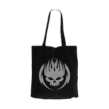 The Offspring Grup Logo Siyah Fermuarlı Bez Çanta Gabardin