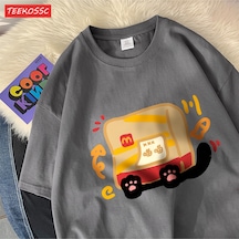 Noıssey Urban Pop Graphic Kadın Tişört Koleksiyonukod 5263 Füme