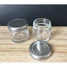 29 Cc Cam Kavanoz - 100 Adet 1 Koli Gümüş Kapak.