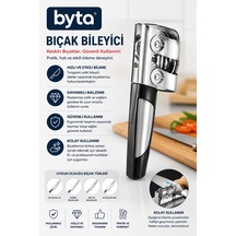 Profesyonel Bıçak Bileyici El Tipi Tungsten Çelik Bıçak Keskinleştirme Aparatı Ergonomik Saplı