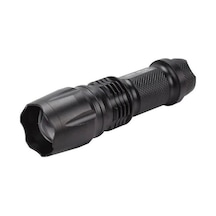 Gold Orion Km-84 Tasarruflu Şarjlı Zoomlu Metal El Feneri Kemer Klipsli Siyah