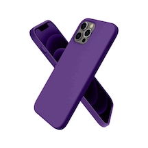 Apple Uyumlu iPhone 12 Pro Kılıf First Silikon Mürdüm/