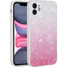 Apple Uyumlu iPhone 11 Uyumlu Renk Geçişli Mermer Desenli Sert Silikon Tchs Granit Kılıf-no1 NO1 -