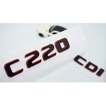 Dk Tuning C 220 Cdi Bagaj Kırmızı Siyah Abs Yazı Logo Benz İle Uy