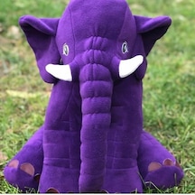 Büyük Uyku Arkadaşım Peluş Yumuşak Fil Mor - 60 Cm
