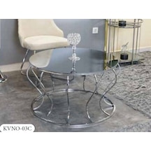 Mim Gümüş Kavanoz Orta Sehpa Gümüş