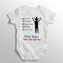 İmaj Tuğbababy Canım Babam Doğum Günün Kutlu Olsun Yazılı Baskılı Bebek Zıbını (520689197) Beyaz