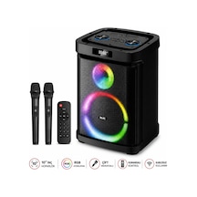 Blic Bls-79 20w 10 İnç Bluetooth Hoparlör, Rgb Işıklı, Güçlü Bass Çift Kablosuz Mikrofonlu, Kumandalı-14793