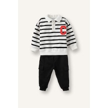 Defacto %100 Pamuk Uzun Kollu Sweatshirt Kargo Cepli Alt 2li Takım Erkek Bebek I0148a526aubk81 Siyah-bk81