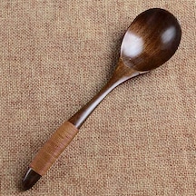 Honmex Ahşap Tek Parça Dondurma Kaşığı - Evde Kullanıma Uygun, Dayanıklı Ve Zirve Estetiği Haki
