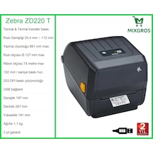Zebra Zd 220 T Termal Etiket Barkod Yazıcı