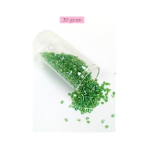 Kesme Cam Boncuk 2mm - 20 Gram - Şeffaf Yeşil -bnc307