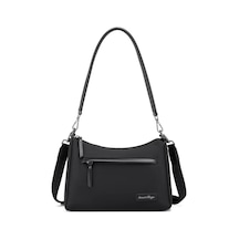 Smart Bags Twill Dimi Kumaş Kadın Omuz Çantası Siyah