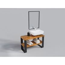 Ntconcept Sina Doğal Ahşap Lavabo Dolabı Hilton 70Cm Açık Ceviz