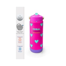 Coral High Neon Pembe Su Yeşili Kalp Katlanır Ağızlıklı Çelik Termos 650 Ml 38376 Su Yeşili