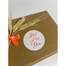 Just For You El Yazılı İnce Yuvarlak Yapışkanlı Etiket 4x4 Cm 120 Adet