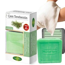 Phytoflora Çam Terebentin Özlü Sabun 125 G + Sabunluk + Kese