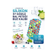 37 Gözlü Silikon Bal Peteği Buz Kalıbı Mini Küp Esnek Kolay Çıkarma Buzluk Kalıbı - 904909633 Diğer