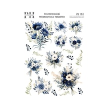 Polyesterhobi Premium Sulu Transfer 25x35 Cm Çiçek Desenli Ps 181