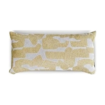 Piloti - Yellowseries - Sarı Jakar Desenli Dikdörtgen Dekoratif Kırlent/yastık Kılıfı 30x60 Cm Abanoz
