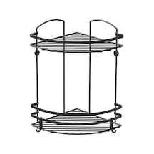 Teknotel Iki Katlı Kancalı Banyo Rafı Mat Siyah Lm008H Çok Renkli