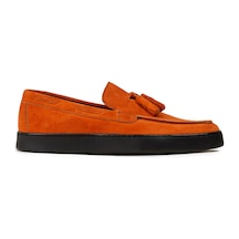 Deery Erkek Turuncu Hakiki Süet Püsküllü Loafer - 01994mtrcc01 Turuncu