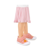 Kiko Kids Strawberry Cırtlı Kız Bebek İlk Adım Panduf Ayakkabı Pudra