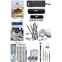Alex Schoeller 200gr A5 20 Yaprak Cretacolor 6'lı Aquarell Sulandırılabilir Dereceli Eskiz Set